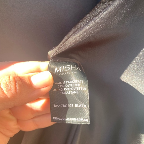 Misha black leotard with lace sleeves size 2 - Picture 5 of 16